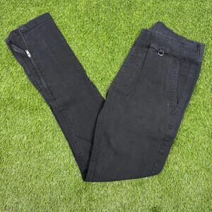 Black Slim Fit Jogger Pants with Zipper Ankles